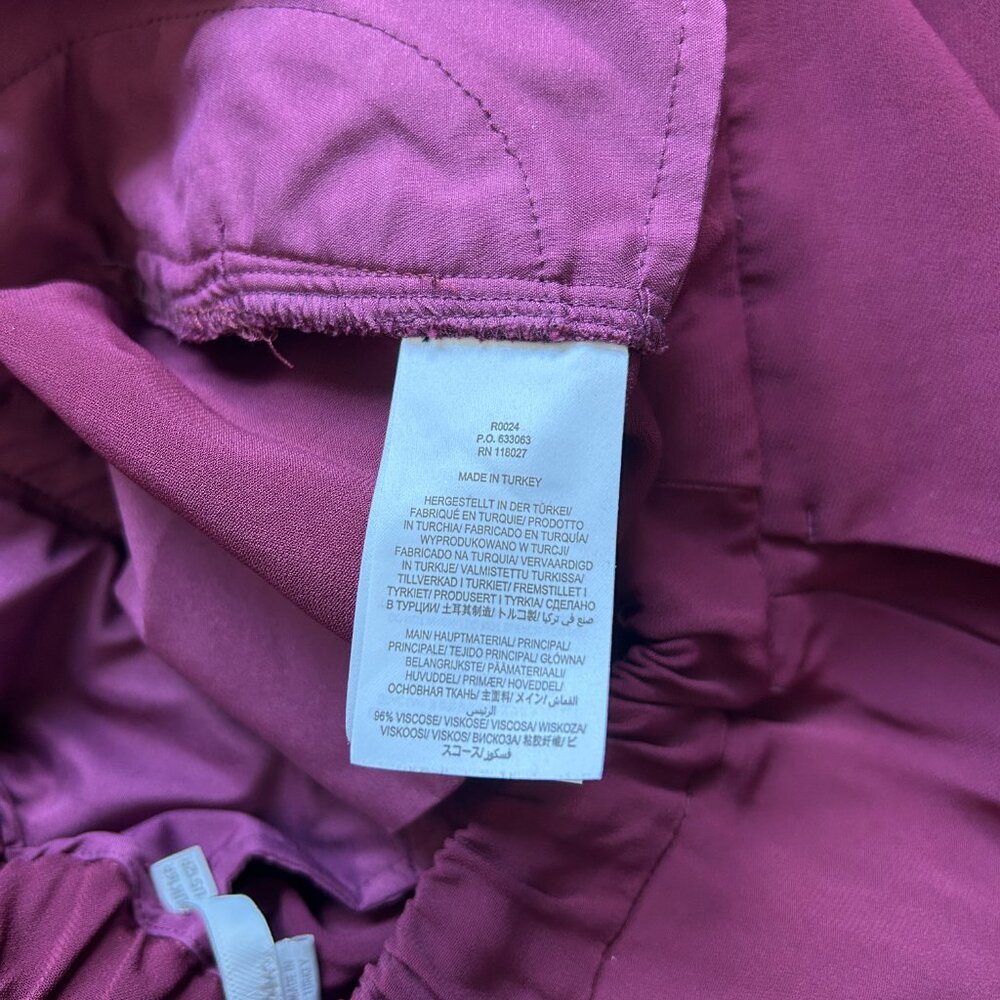 Boden Wide Leg Pull On Pants in Burgundy Size 12R - Picture 7 of 11